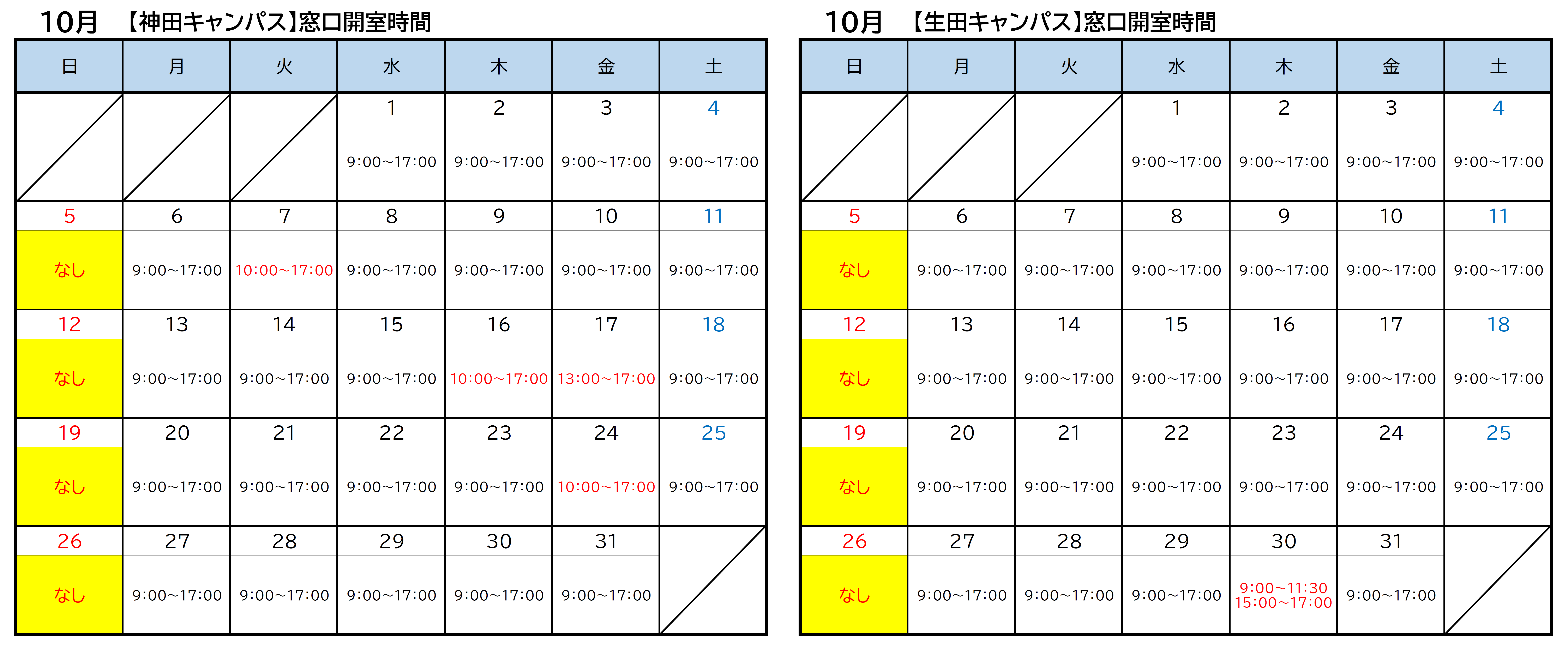 生田・神田10月30日最新