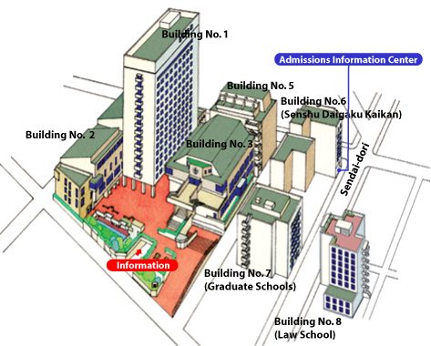 Kanda campus - map and guide