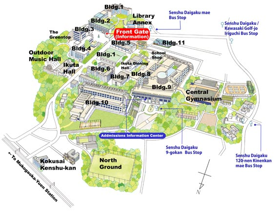 Ikuta Campus - Map and Guide