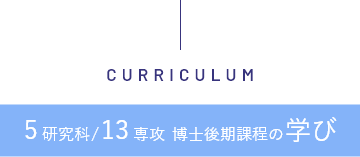 CURRICULUM 5研究科/12専攻 博士後期課程のの学び