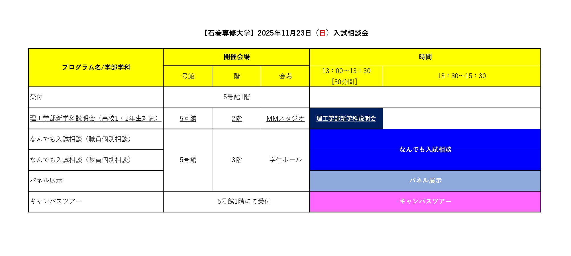 【修正版】入試相談会