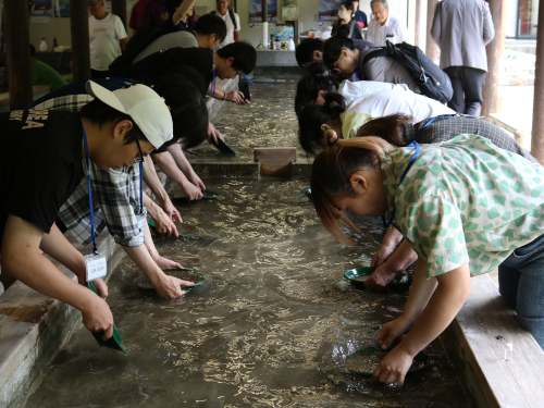 涌谷砂金採り①