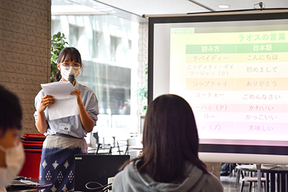 20220503春の海外留学05・異文化理解講座でラオスからの交換留学生が母国を紹介