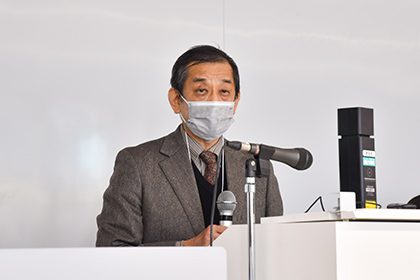20230315社会知性開発研究センター_パイロット調査の成果報告を行う嶋根克己人間科学部教授