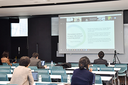 20230315社会知性開発研究センター_オンライによる研究発表の様子