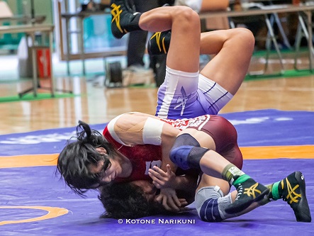 専修大学レスリングシングレット赤青セット